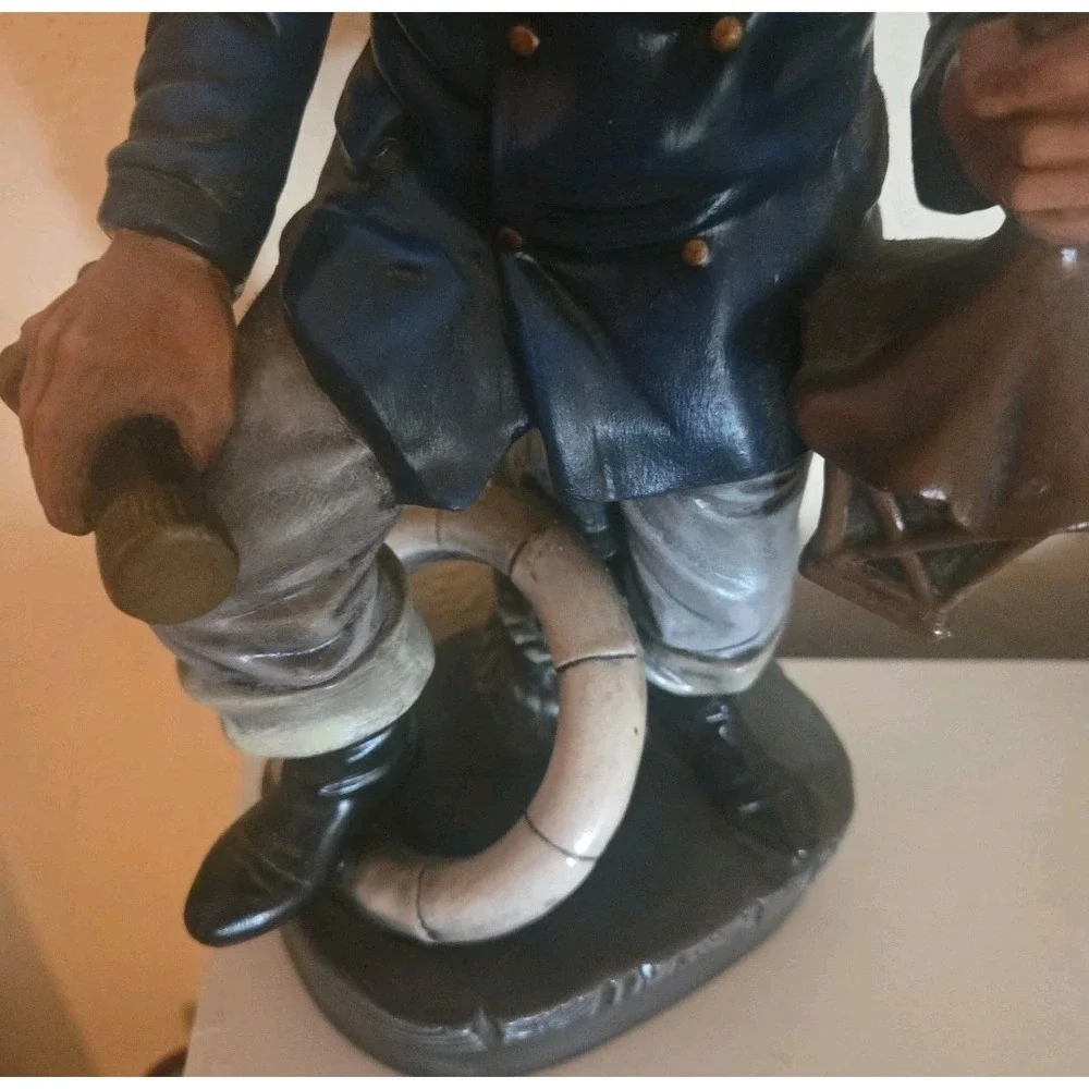 Vintage Ceramic Sea Captain Lantern Figurine 15